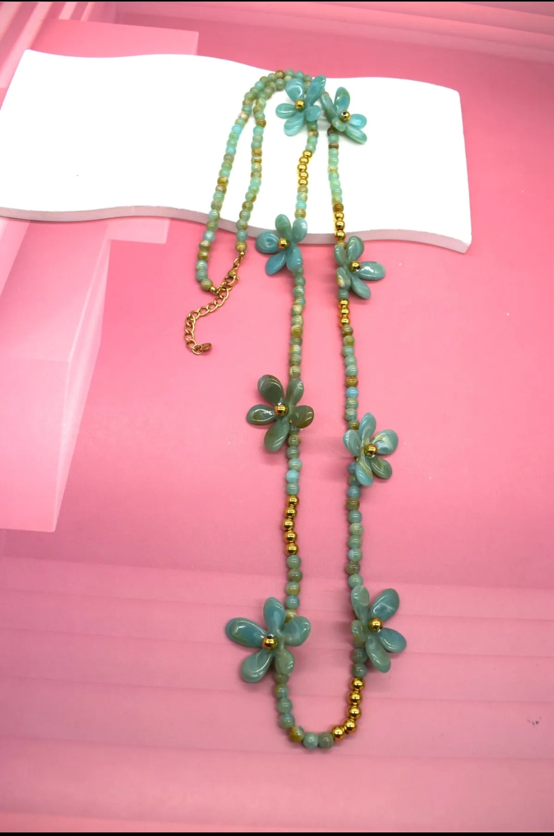 Sautoir fleurs