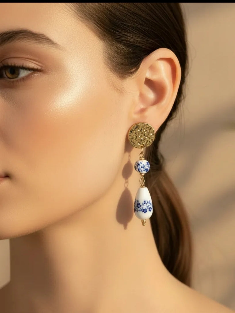 Boucles d'oreilles Bleu