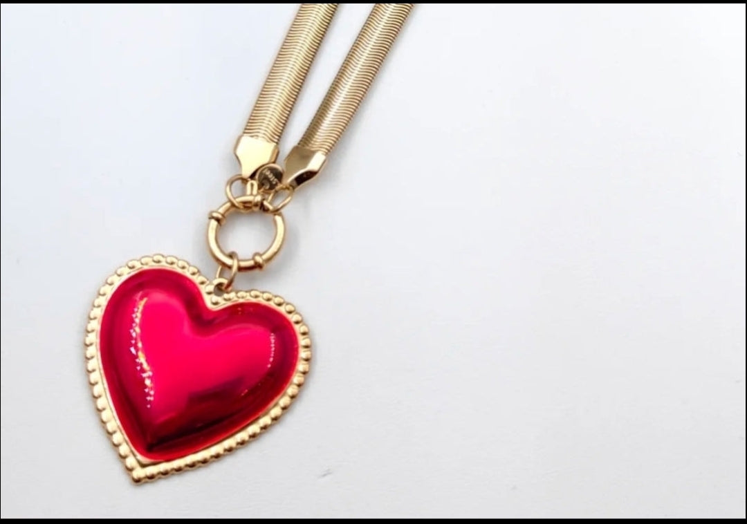 Collier Coeur Rouge