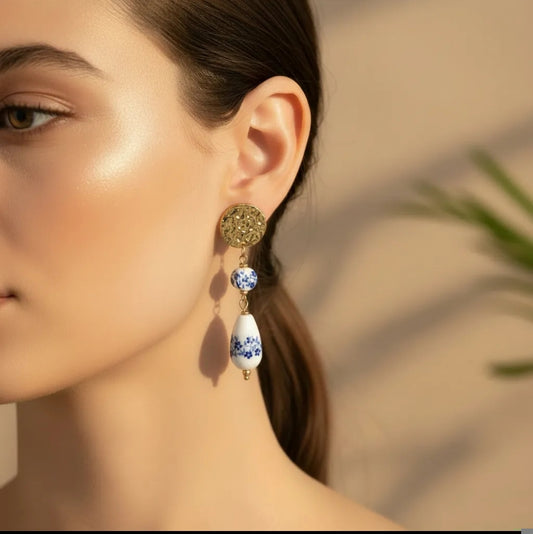 Boucles d'oreilles Bleu