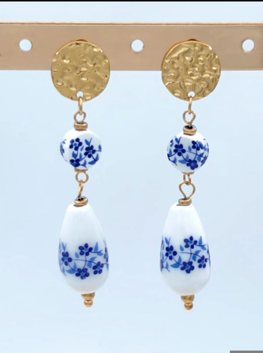 Boucles d'oreilles Bleu