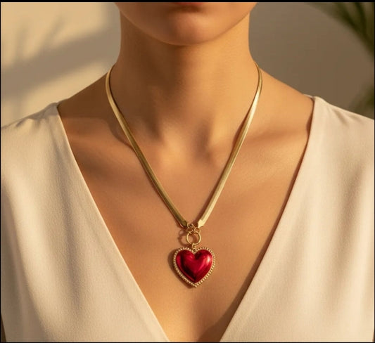 Collier Coeur Rouge