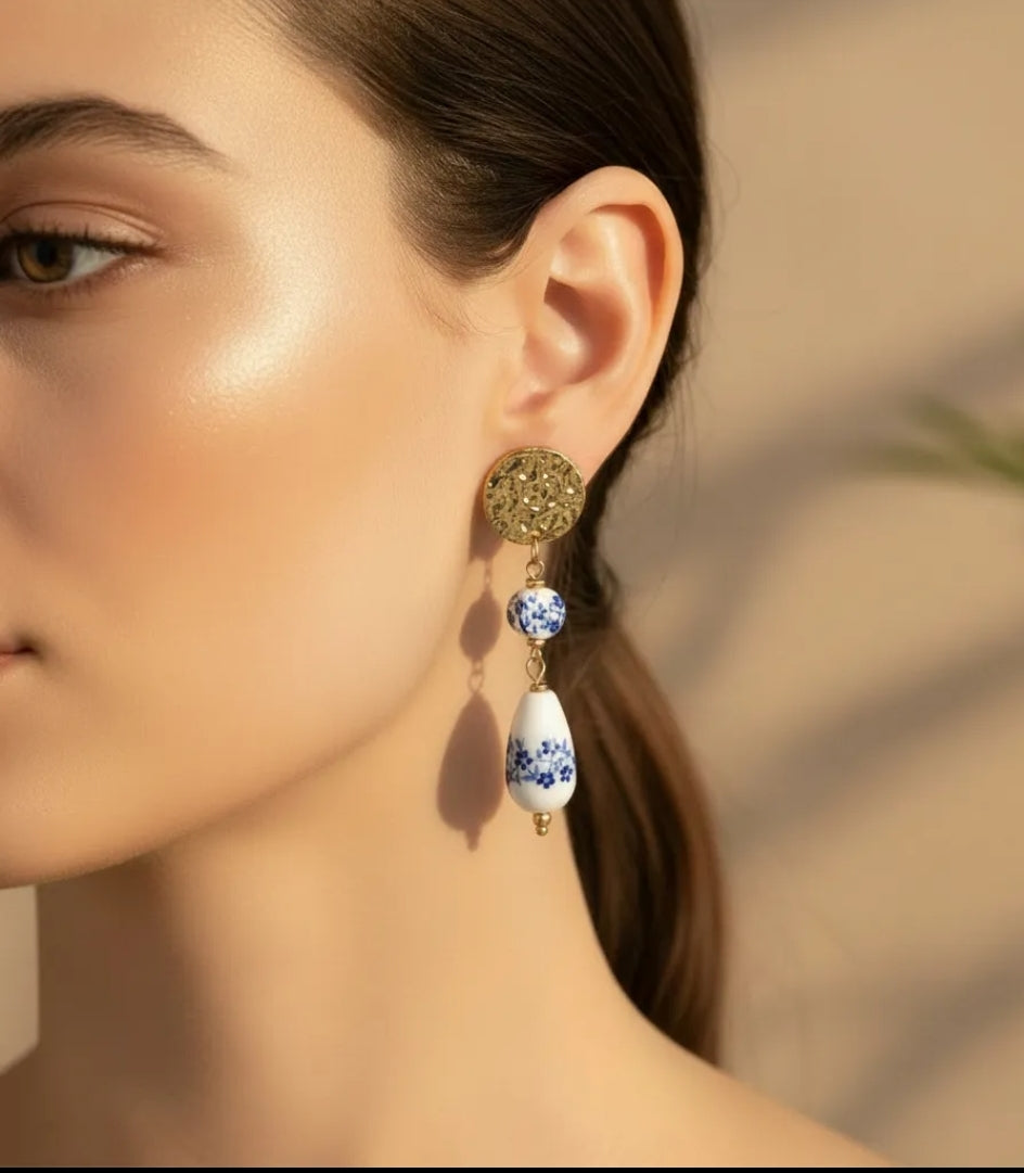 Boucles d'oreilles Bleu