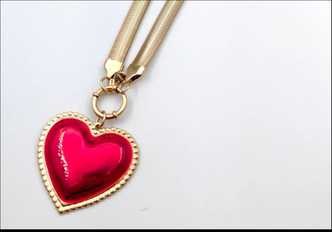 Collier Coeur Rouge