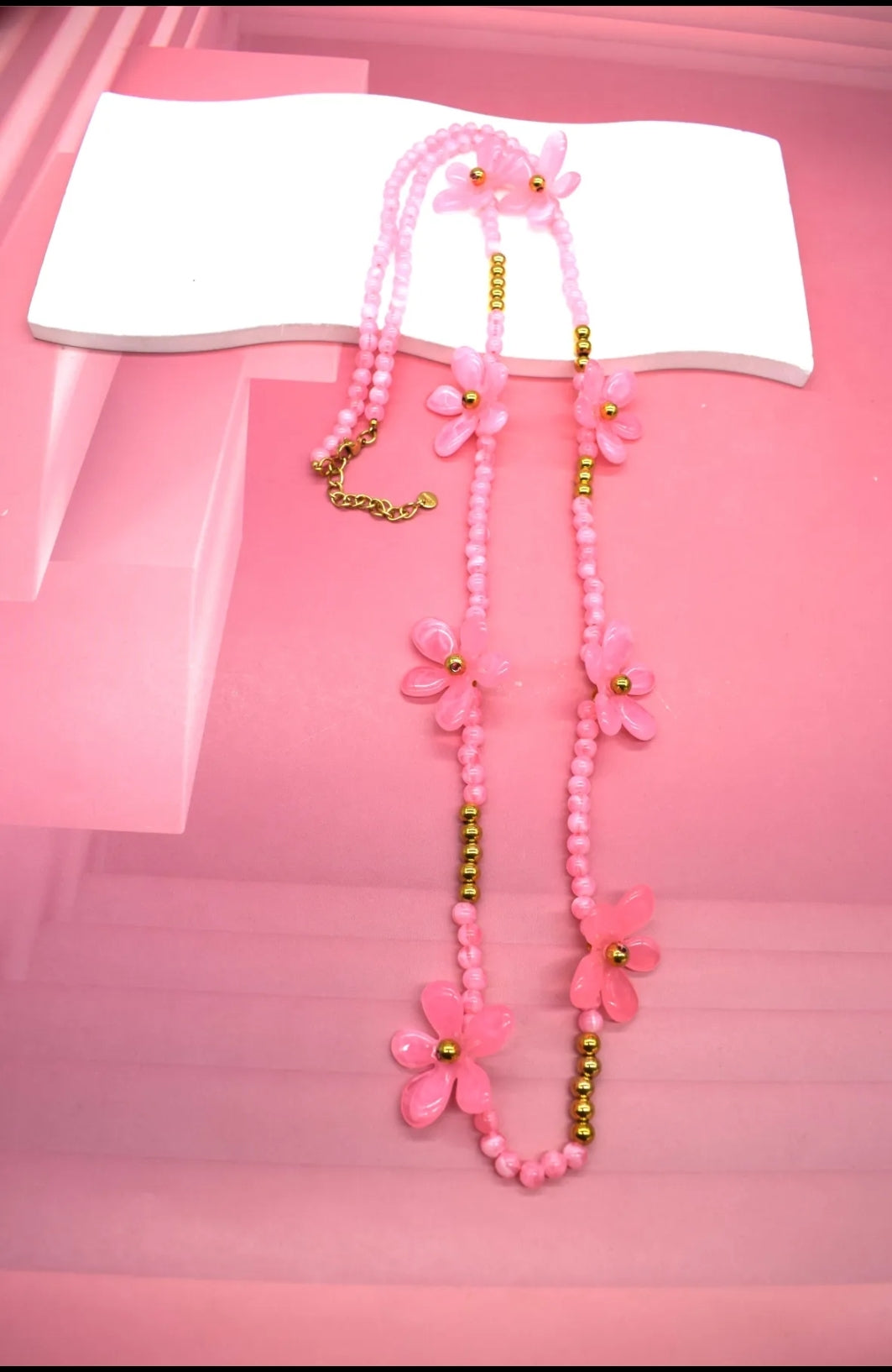 Sautoir fleurs