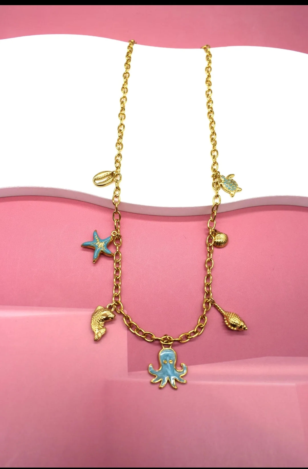 Collier Breloque bleu