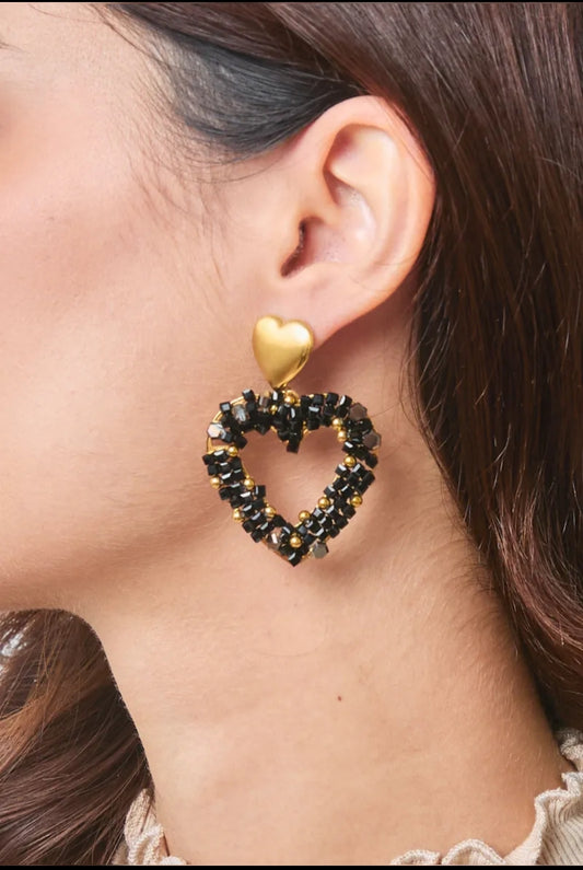 Boucles d'oreilles noir