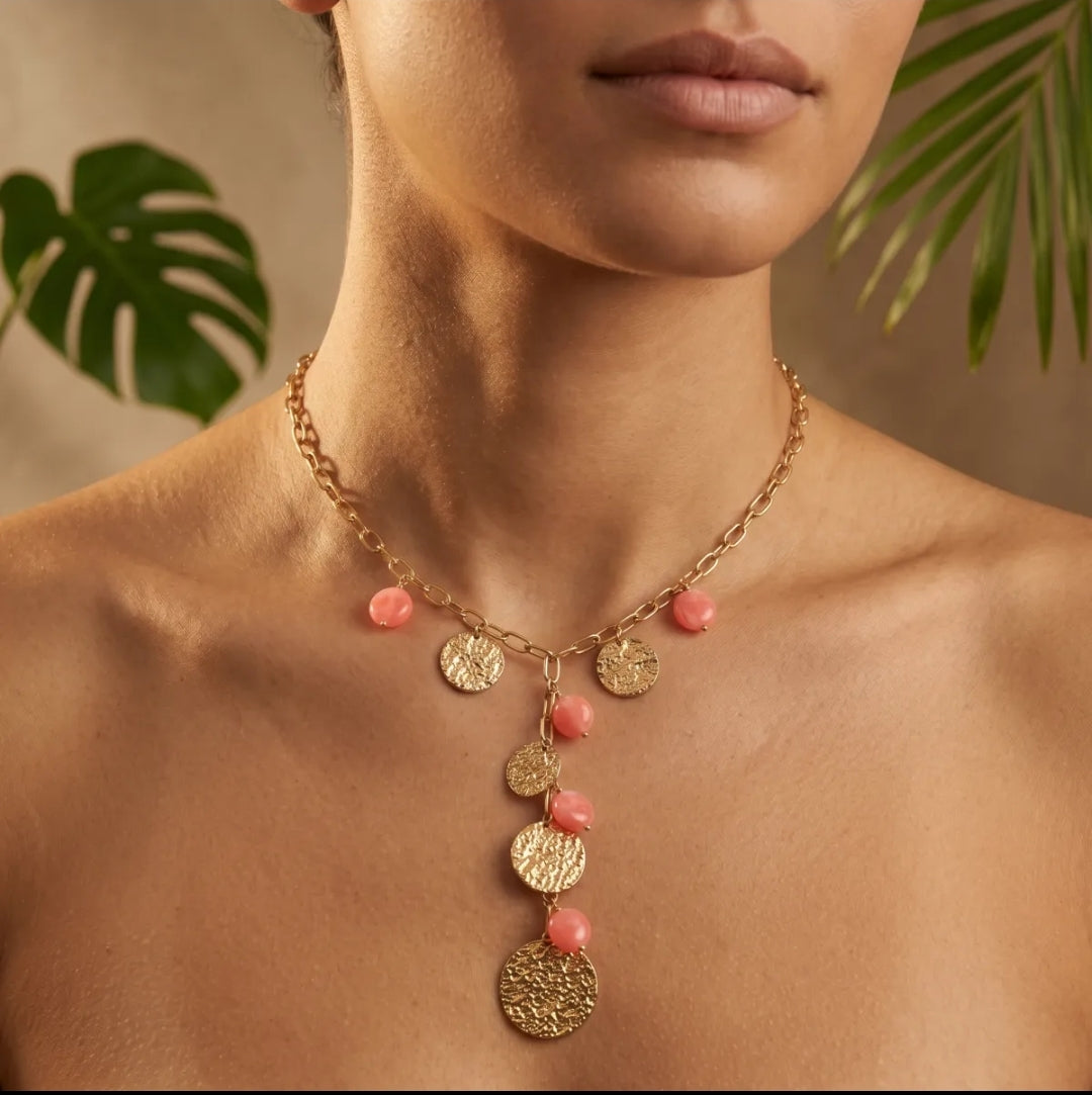 Collier breloques rondes