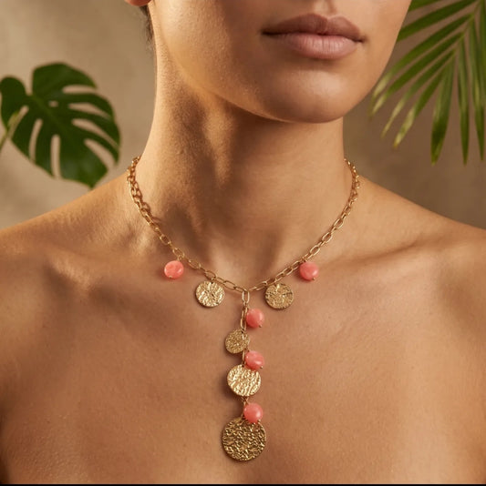 Collier breloques rondes
