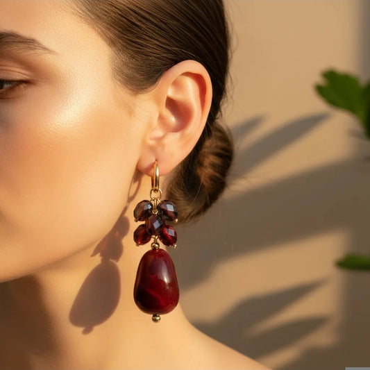 Boucles d'oreilles Rouge